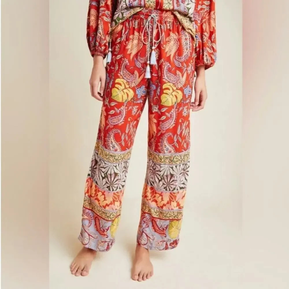 Anthropologie Sonrisa Paisley Boho Pants Size: Small